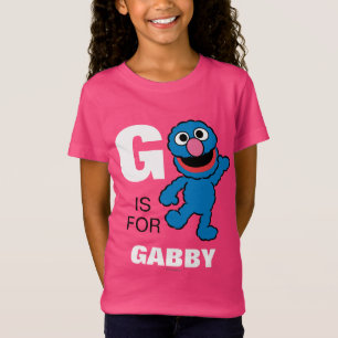 Camiseta G é para Grover que   adicionam seu nome