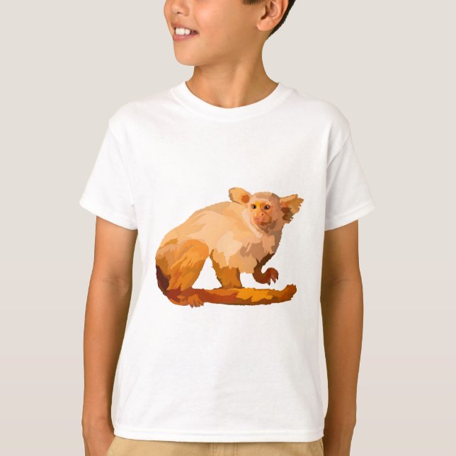 Camiseta G é para Marmoset Dourado e Branco (Frente)
