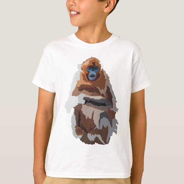 Camiseta G é para o macaco Ouro Snub Nosed (Frente)