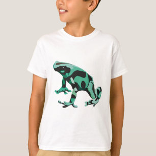Camiseta G é para Sapo de Dart Venenoso Verde e Negro