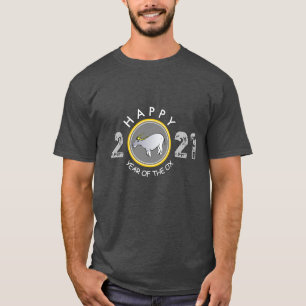 Camiseta G Feliz Ox Chinês Ano Novo 2021 T masculino