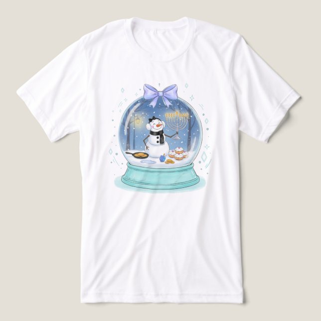 Camiseta G globo de neve de Chanukah (Design frontal)