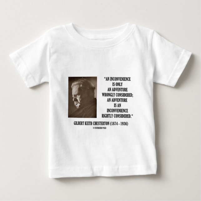 Camiseta G.K. Aventura da inconveniência de Chesterton (Frente)