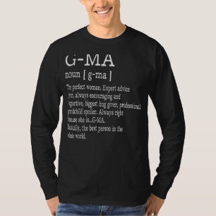 Camiseta G Mães Definição Vovó Dia Mãe