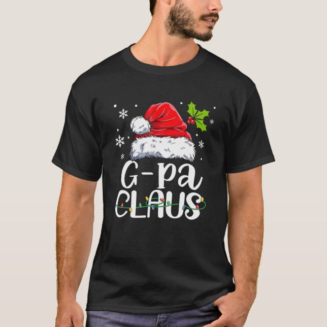 Camiseta G-Pa Claus Christmas Pajama Family Matching Xmas (Frente)