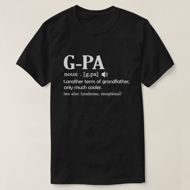 Camiseta G-pa Definição Engraçada Significa Legal Oferta De (Frente do Design)