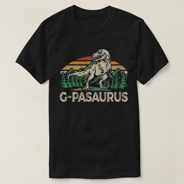 Camiseta G-Pawsaurus Dinossaur Avô Dia de os pais Saurus (Frente do Design)