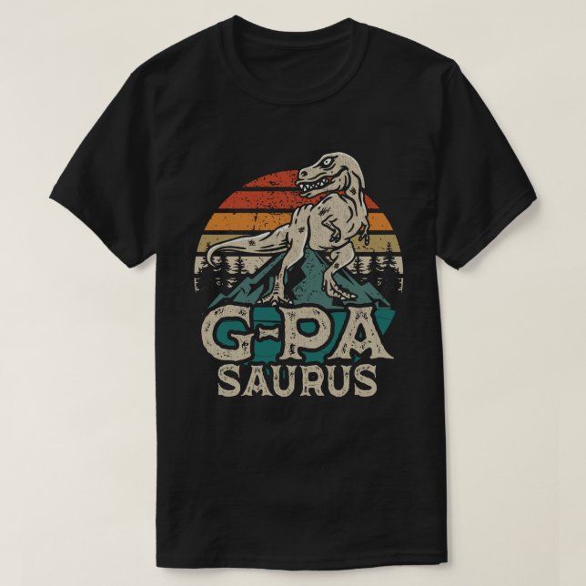Camiseta G-Pawsaurus Dinossaur Avô Dia de os pais Saurus (Frente do Design)