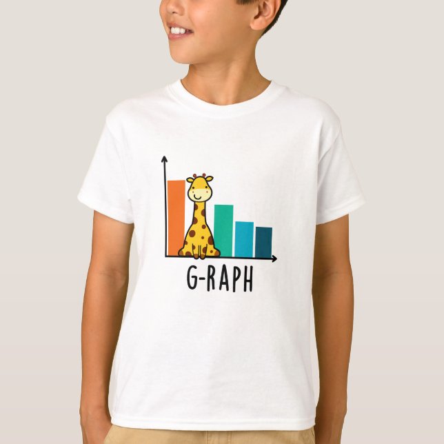 Camiseta G-raph Funny Giraffe Graph Pun (Frente)