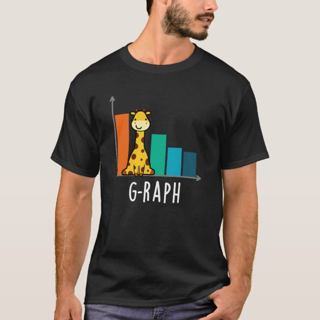 Camiseta G-raph Funny Giraffe Graph Pun Dark BG (Frente)