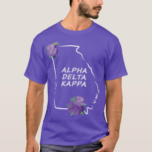 Camiseta GA Alpha Delta Kappa Letras brancas com fundo