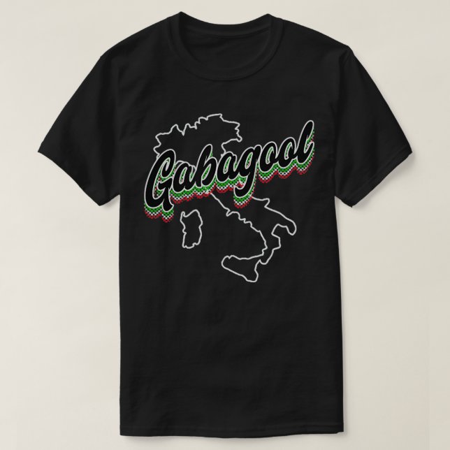 Camiseta Gabagool Capicola - Mapa italiano de Comidas da It (Frente do Design)