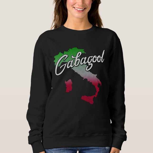 Camiseta Gabagool with Italian Map with Italy Flag Colors (Frente)