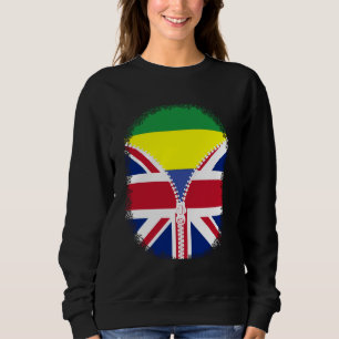 Camiseta Gabão - Bandeira Britânica - Gabão - Reino Unido Z
