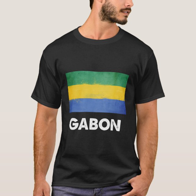 Camiseta Gabão Flag (Frente)