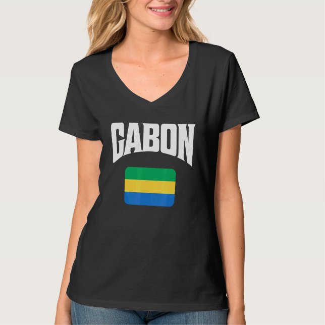 Camiseta Gabão Flag (Frente)