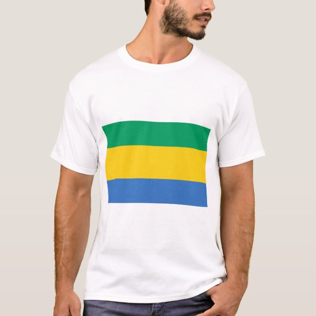 Camiseta Gabão Flag (Frente)