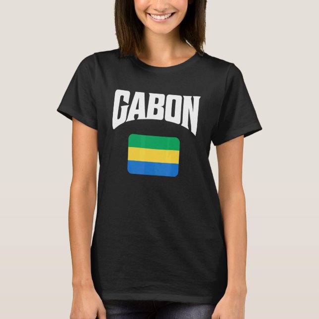 Camiseta Gabão Flag (Frente)