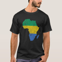 Gabão Flag Africa Continente Silhouette Gift para