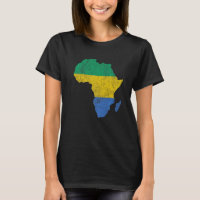 Gabão Flag Africa Continente Silhouette Gift para