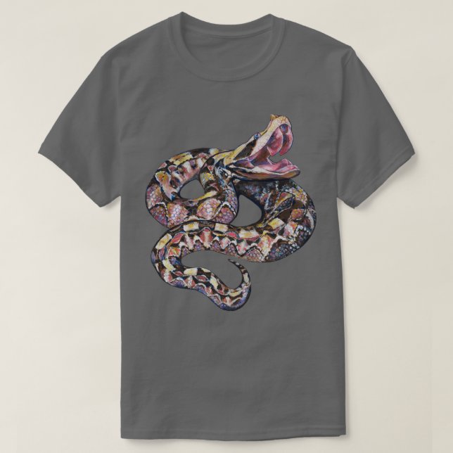 Camiseta Gaboon viper snake design on white  (Frente do Design)