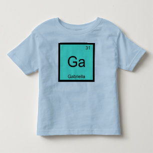 Camiseta Gabriella Name Química Elemento de Química Mesa Pe