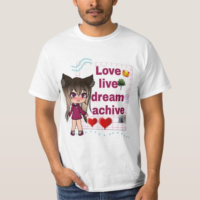 Camiseta Gacha Girl fofa (Frente)
