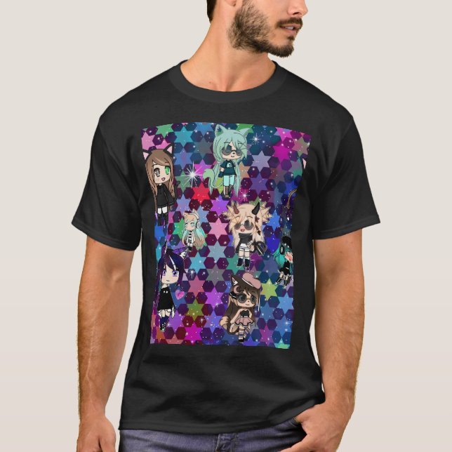Camiseta Gacha Life Girl Bundle Pack Stars (Frente)