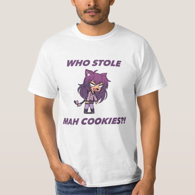 Camiseta Gacha Quem Roubou Meus Biscoitos?! (Frente)