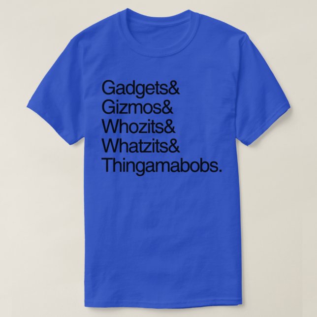 Camiseta Gadgets e Gizmos (Frente do Design)