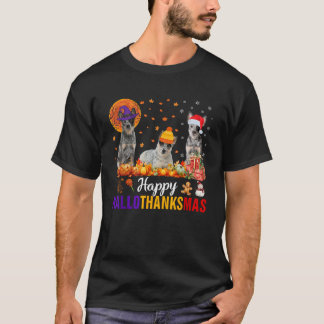 Camiseta Gado australiano Hallothanksmas Halloween Thankg