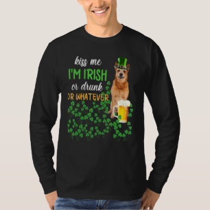 Camiseta Gado Australiano Me Beija Sou Irlandês Ou Bebado O