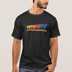 Camiseta Gado Bovino Highland Agricultor Escocês