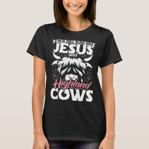 Camiseta Gado Highland Essa Garota Funciona Com Jesus E Hig