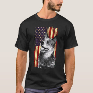 Camiseta Gado Patriótico Australiano Bandeira Americana 4 d
