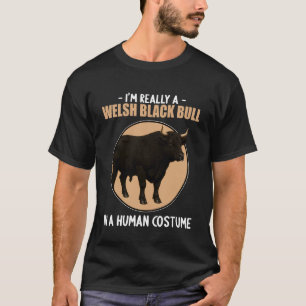 Camiseta Gado Preto Galês Touro Preto Galês