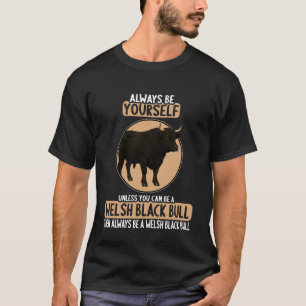 Camiseta Gado Preto Galês Touro Preto Galês