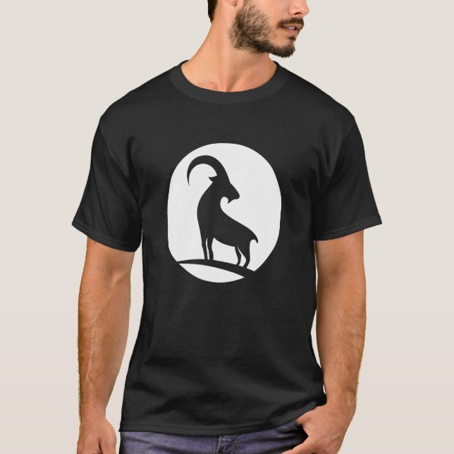 Camiseta Gado Selvagem legal Animais do Corno Selvagem Silh (Frente)