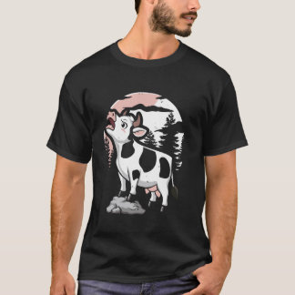 Camiseta Gado Vaca Pecuária - Agricultura Fazendeiro Lua Ui