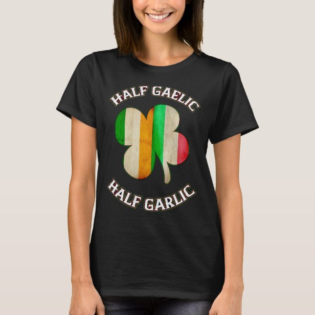 Camiseta Gaélico de Dia de São Patrício de Mulheres Italian (Frente)