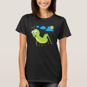 Camiseta Gafanhoto Bonito Adorável Sorri Para Você