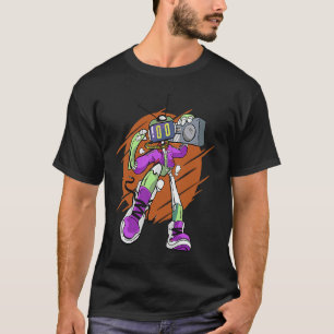Camiseta gafanhoto dança robô saltão música gravador