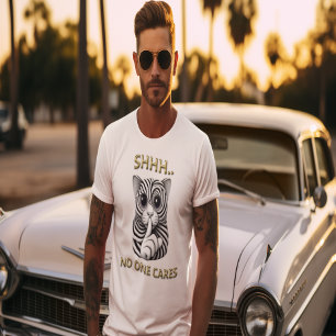 Camiseta Gag Branca Com Garganta De Brisas-De-Zebra Com Sil