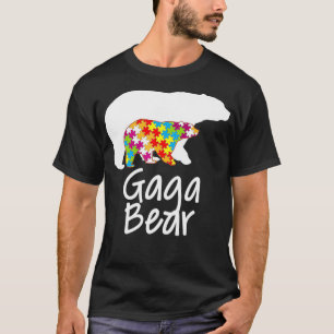 Camiseta Gaga Autismo Sensibilização Urso Arco-Íris Quebra-
