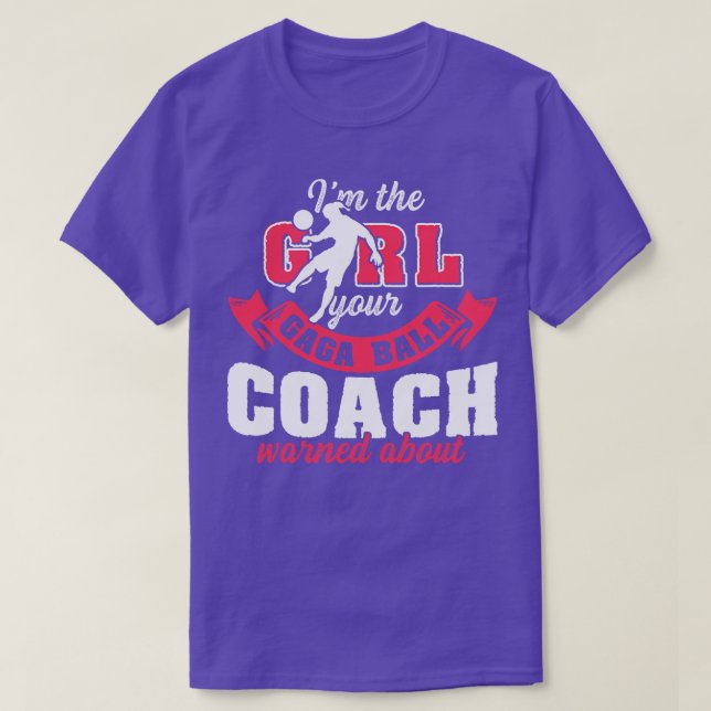 Camiseta Gaga Ball Dodgeball Gaga Girl Coach Team (Frente do Design)