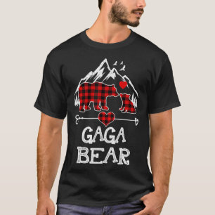 Camiseta Gaga Bear Christmas Pajama Red Xadrez Buffalo Fam