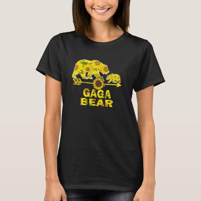 Camiseta Gaga Bear Sunflowers  Sunflowers  For Women Men (Frente)