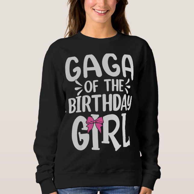 Camiseta Gaga Da Garota De Aniversário Matriz De Família De (Frente)