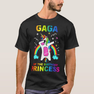 Camiseta Gaga Da Princesa de Aniversário A Dabbing Unicorn