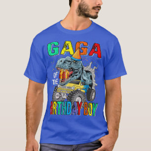 Camiseta Gaga Of The Birthday Boy Monster Truck Dinosaur